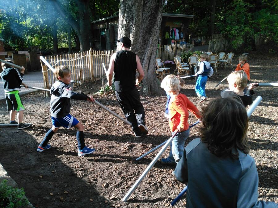 Workshop met groep kinderen